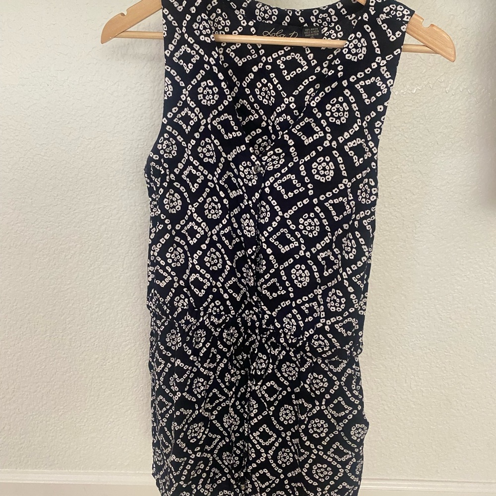 Lola Black and White Patterned Romper
